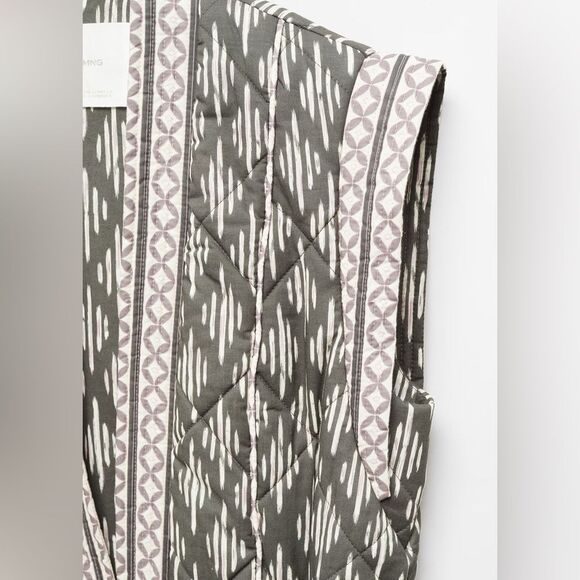 Mango QUILTED VEST WITH BELT - Picture 7 of 8